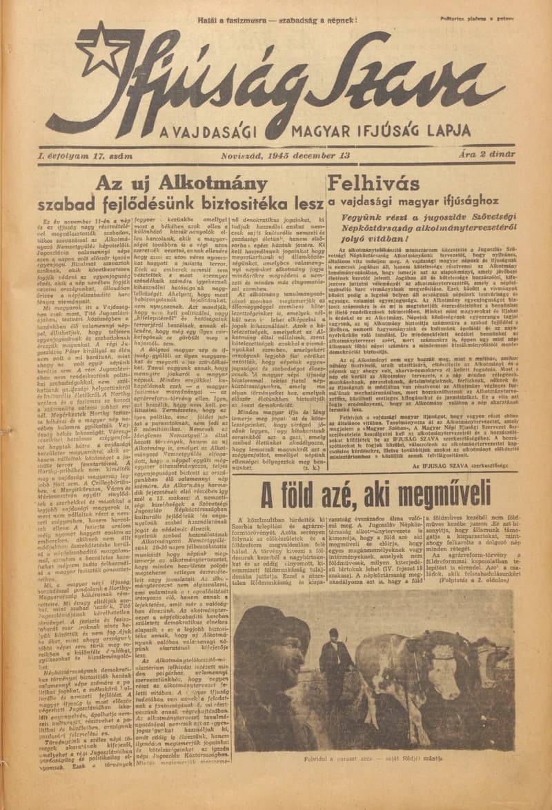Ifjúság Szava, 1. évf. 1945. december 13. 17. sz.