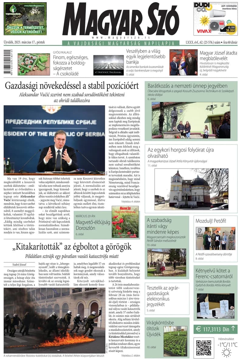 Magyar Szó, 80. évf. 2023. március 17. 62. sz. 1–16. oldal