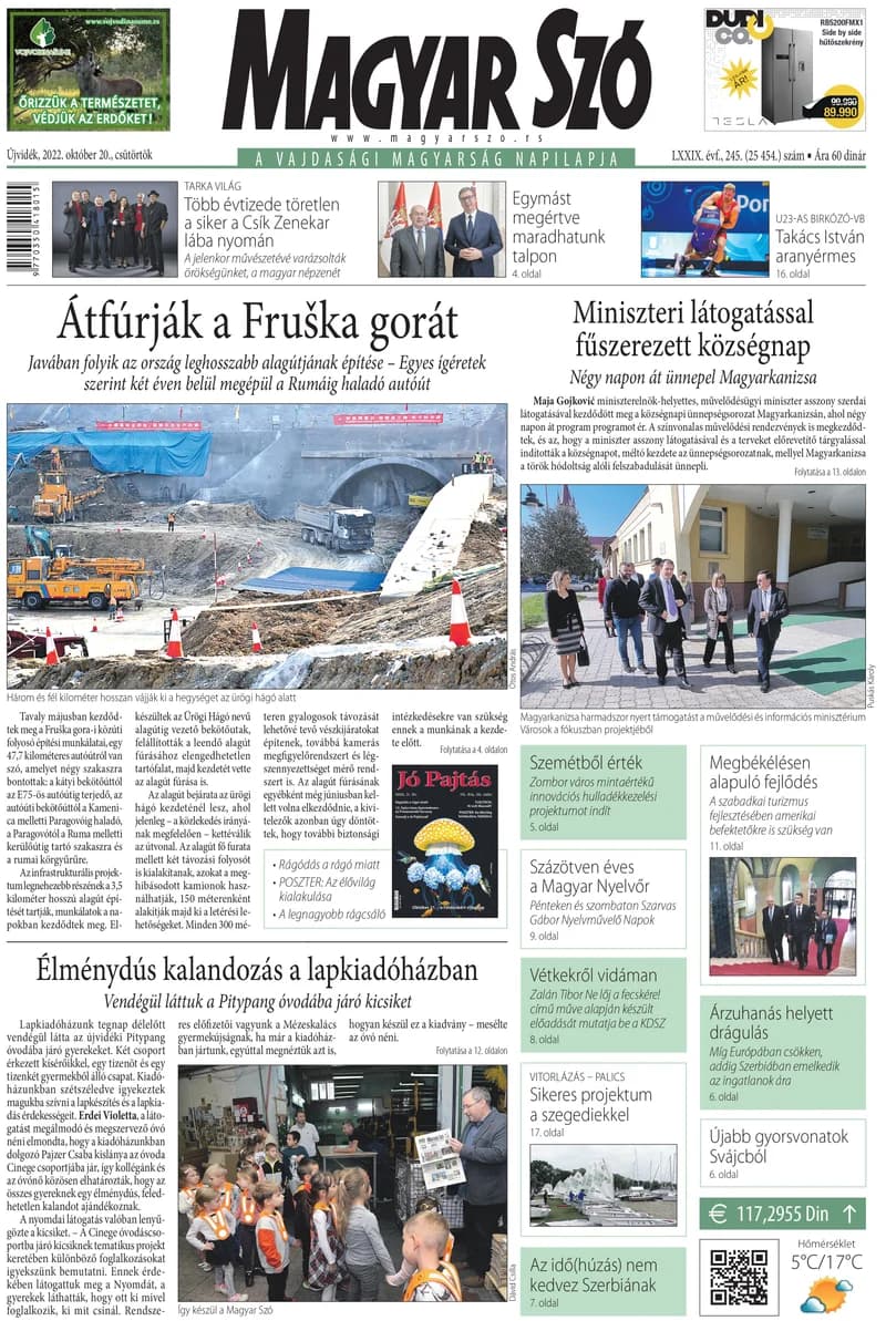 Magyar Szó, 79. évf. 2022. október 20. 245. sz. 1–20. oldal
