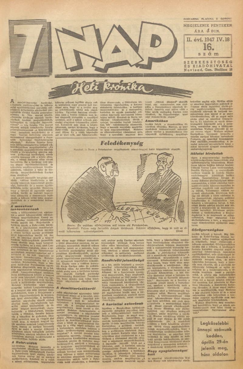 7 Nap, 2. évf. 1947. április 18. 16. sz. 1–10. oldal