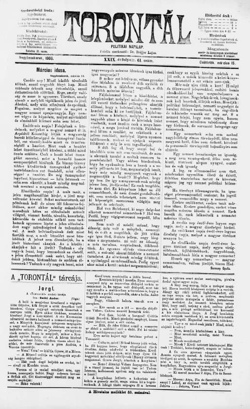 Torontál, 29. évf. 1900. március 15. 61. sz.