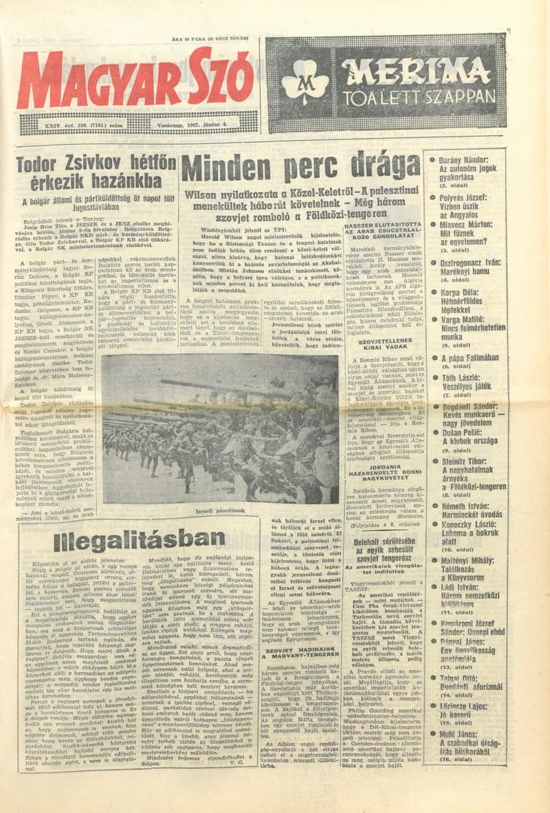 Magyar Szó, 24. évf. 1967. június 4. 150. sz. 1–24. oldal