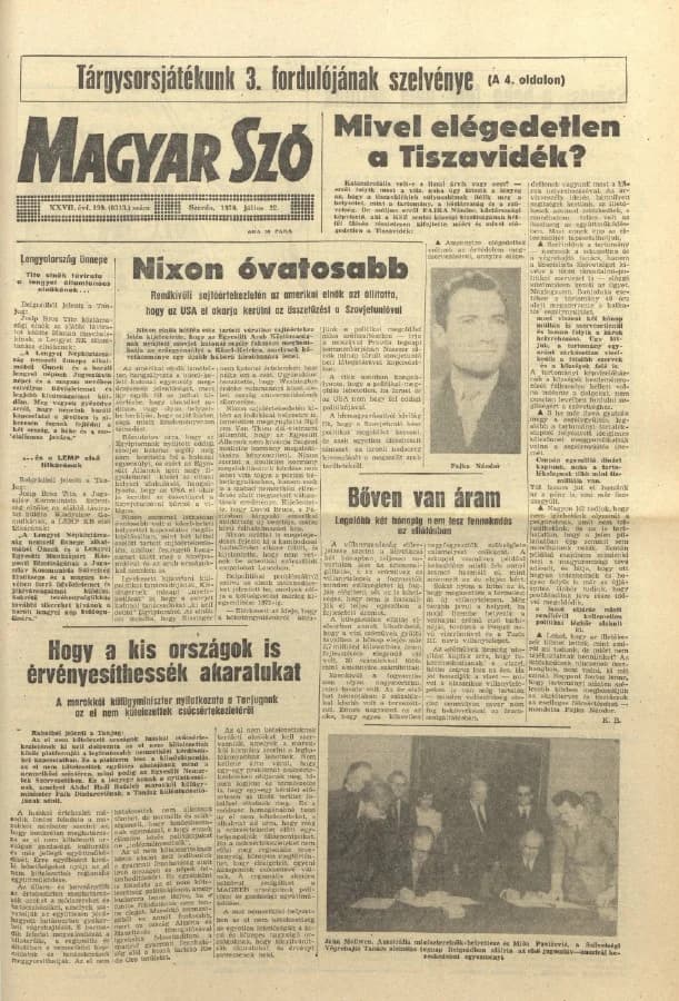Magyar Szó, 27. évf. 1970. július 22. 199. sz. 1–14. oldal