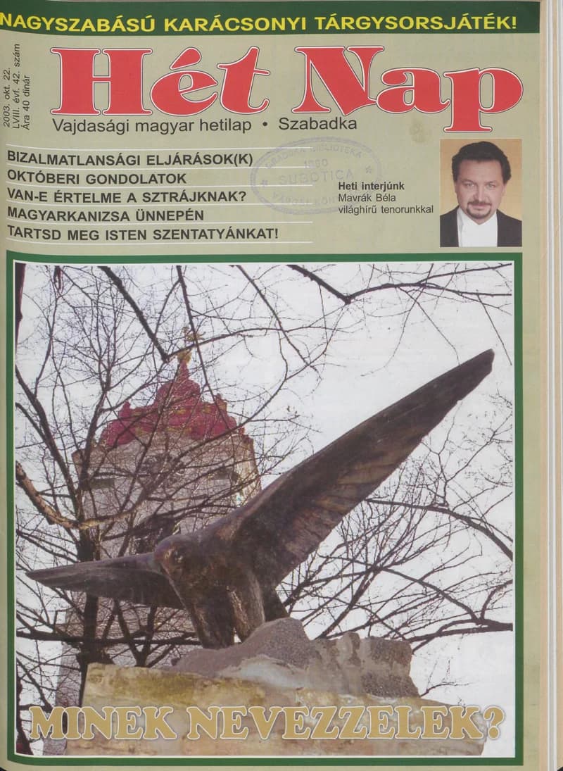 7 Nap, 58. évf. 2003. október 22. 42. sz.