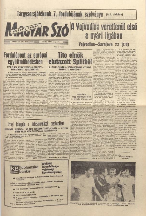 Magyar Szó, 27. évf. 1970. augusztus 17. 225. sz. 1–12. oldal