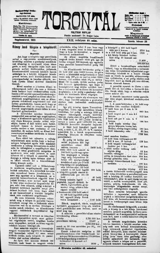 Torontál, 29. évf. 1900. február 28. 48. sz.