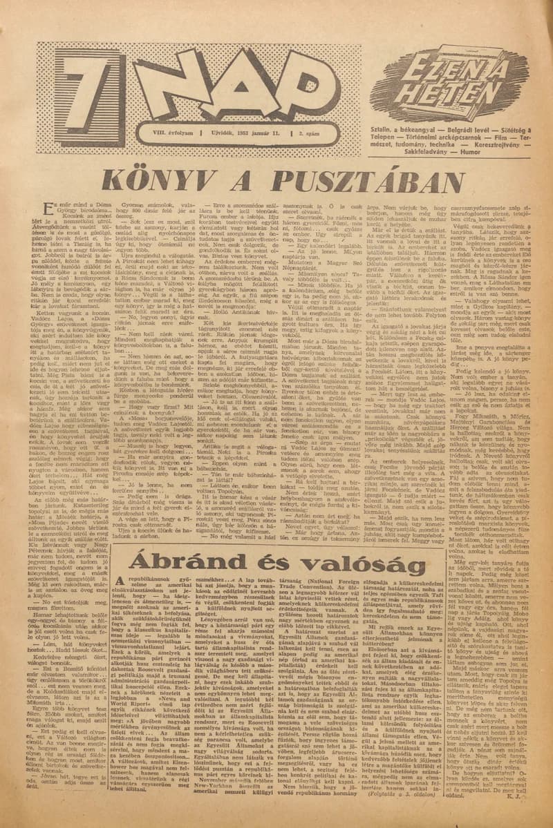 7 Nap, 8. évf. 1953. január 11. 2. sz. 1–12. oldal