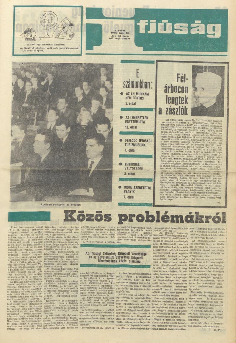 Ifjúság, 22. évf. 1966. január 13. 2. sz.