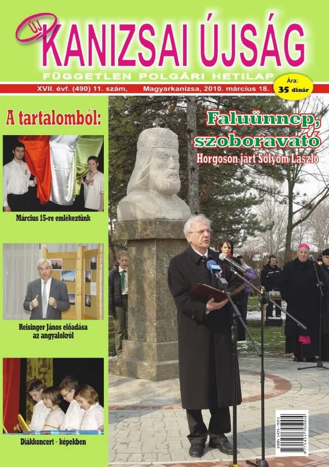 Új Kanizsai Újság, 17. évf. 2010. március 18. 11. sz.