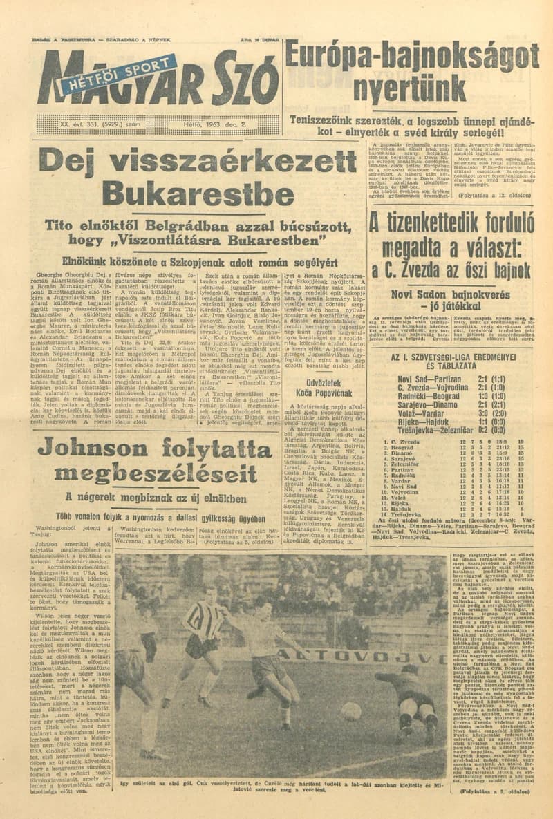 Magyar Szó, 20. évf. 1963. december 2. 331. sz. 1–16. oldal