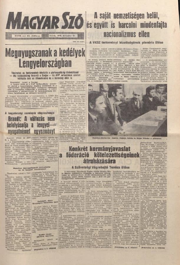 Magyar Szó, 27. évf. 1970. december 23. 351. sz. 1–14. oldal