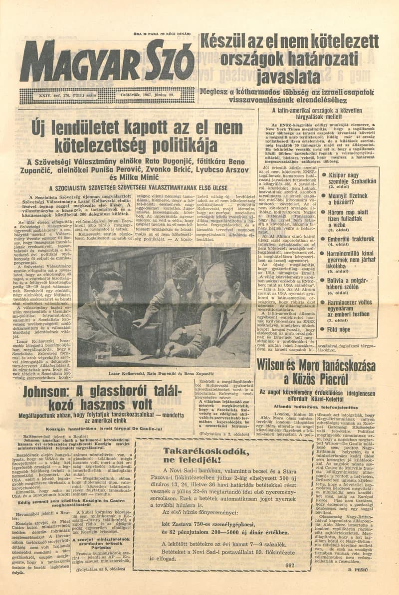 Magyar Szó, 24. évf. 1967. június 29. 176. sz. 1–12. oldal