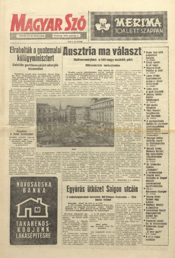 Magyar Szó, 27. évf. 1970. március 1. 58. sz. 1–32. oldal