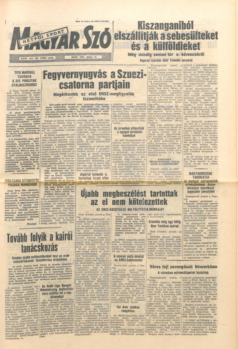 Magyar Szó, 24. évf. 1967. július 17. 194. sz. 1–12. oldal