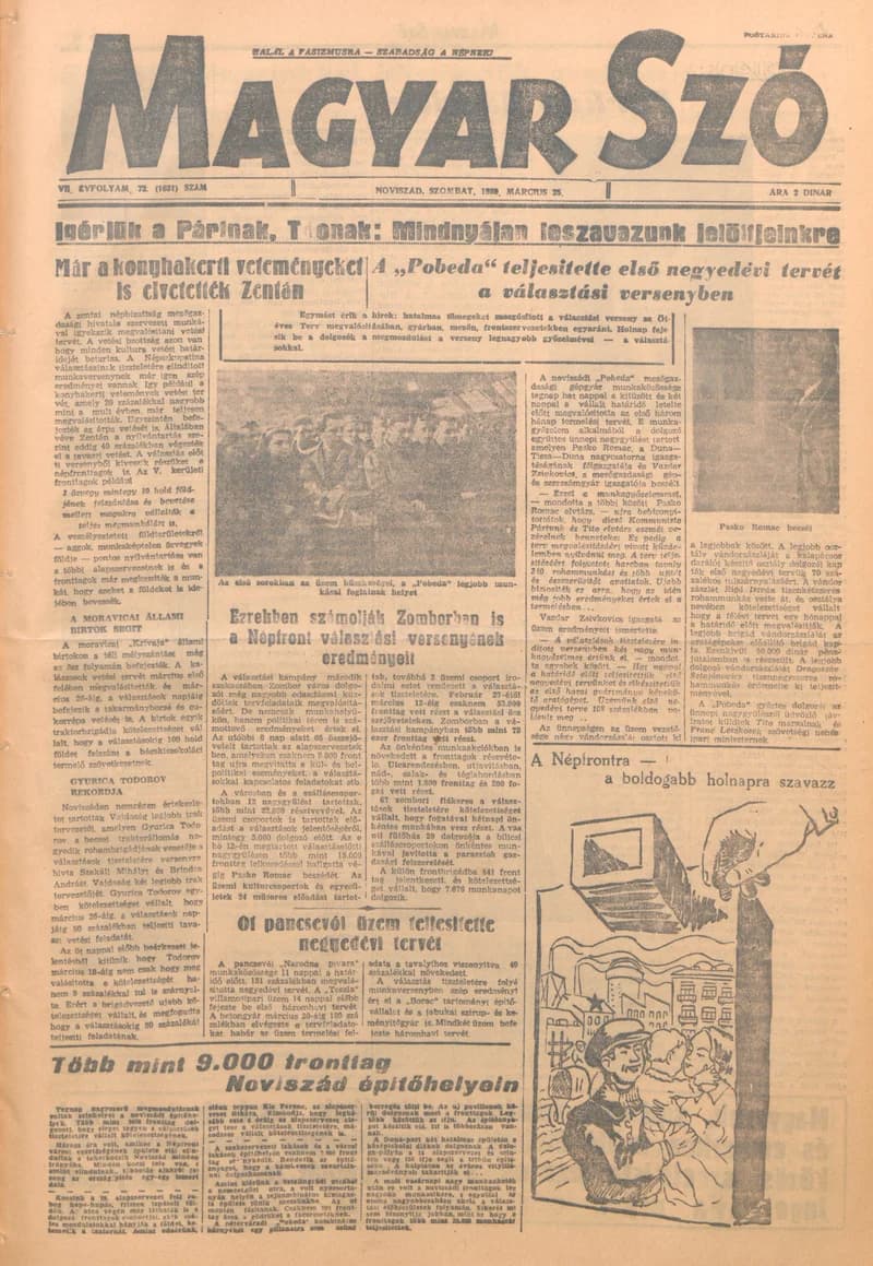 Magyar Szó, 7. évf. 1950. március 25. 72. sz. 1–6. oldal