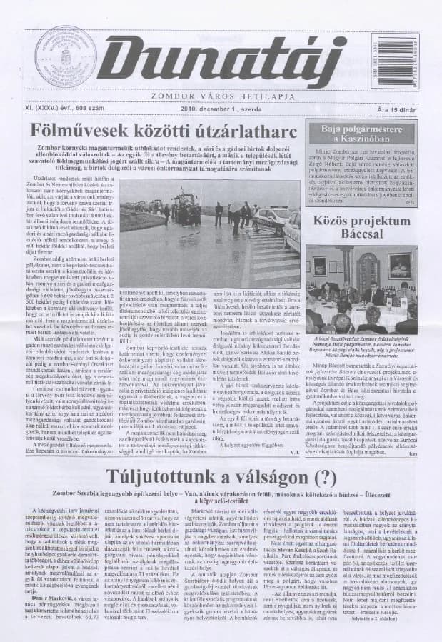 Dunatáj, 12. évf. 2010. december 1. 608. sz.