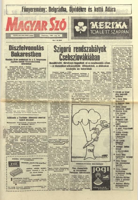 Magyar Szó, 26. évf. 1969. augusztus 24. 233. sz.