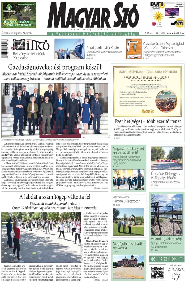 Magyar Szó, 80. évf. 2023. augusztus 23. 193. sz. 1–16. oldal