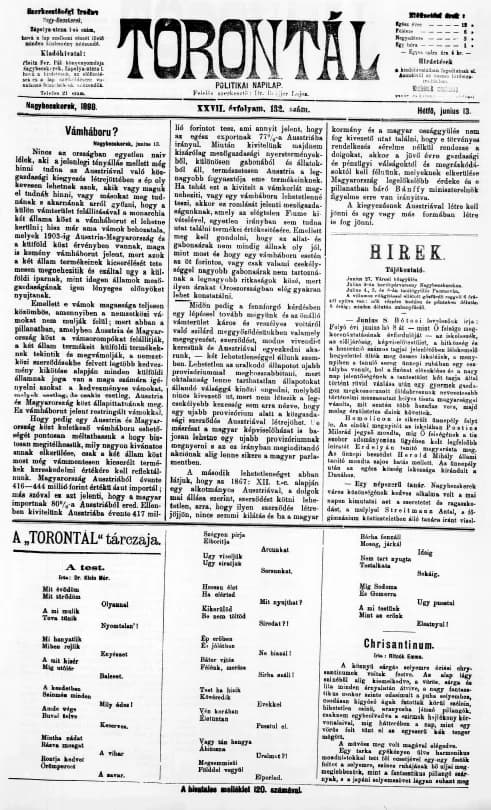 Torontál, 27. évf. 1898. június 13. 132. sz.