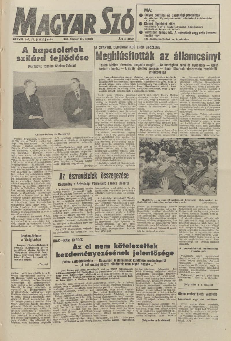 Magyar Szó, 38. évf. 1981. február 25. 54. sz.