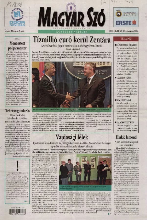 Magyar Szó, 63. évf. 2006. május 9. 104. sz. 1–20. oldal