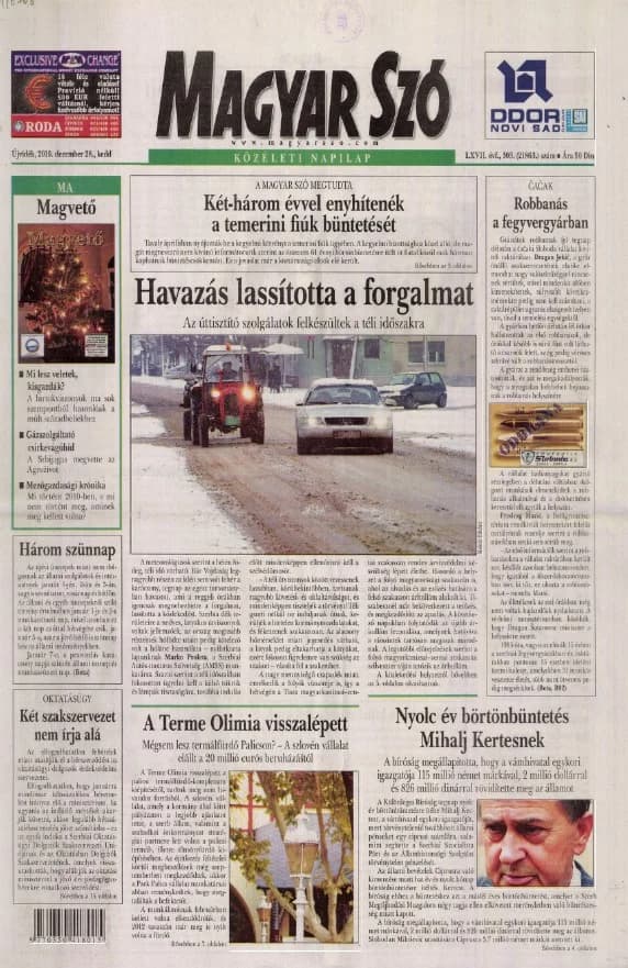 Magyar Szó, 67. évf. 2010. december 28. 303. sz. 1–20. oldal