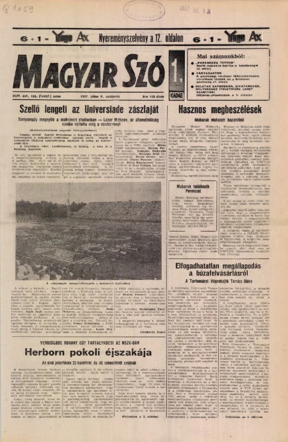 Magyar Szó, 44. évf. 1987. július 9. 186. sz. 1–16. oldal