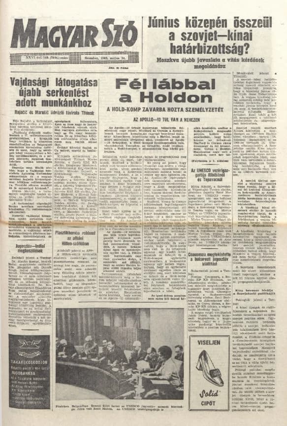 Magyar Szó, 26. évf. 1969. május 24. 140. sz. 1–16. oldal