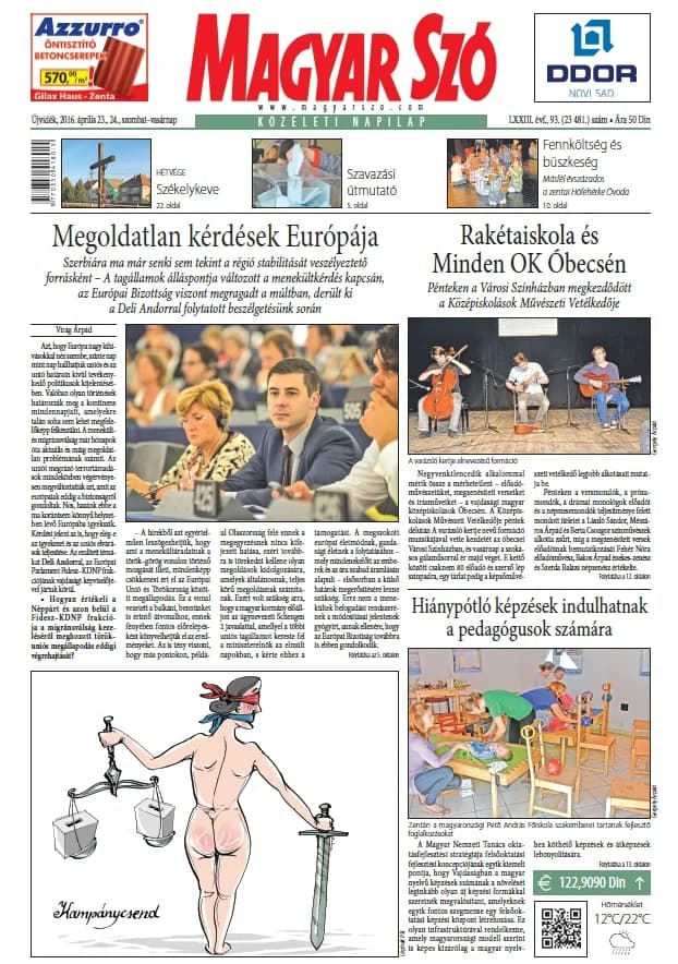 Magyar Szó, 73. évf. 2016. április 23. – 24. 93. sz. 1–44. oldal