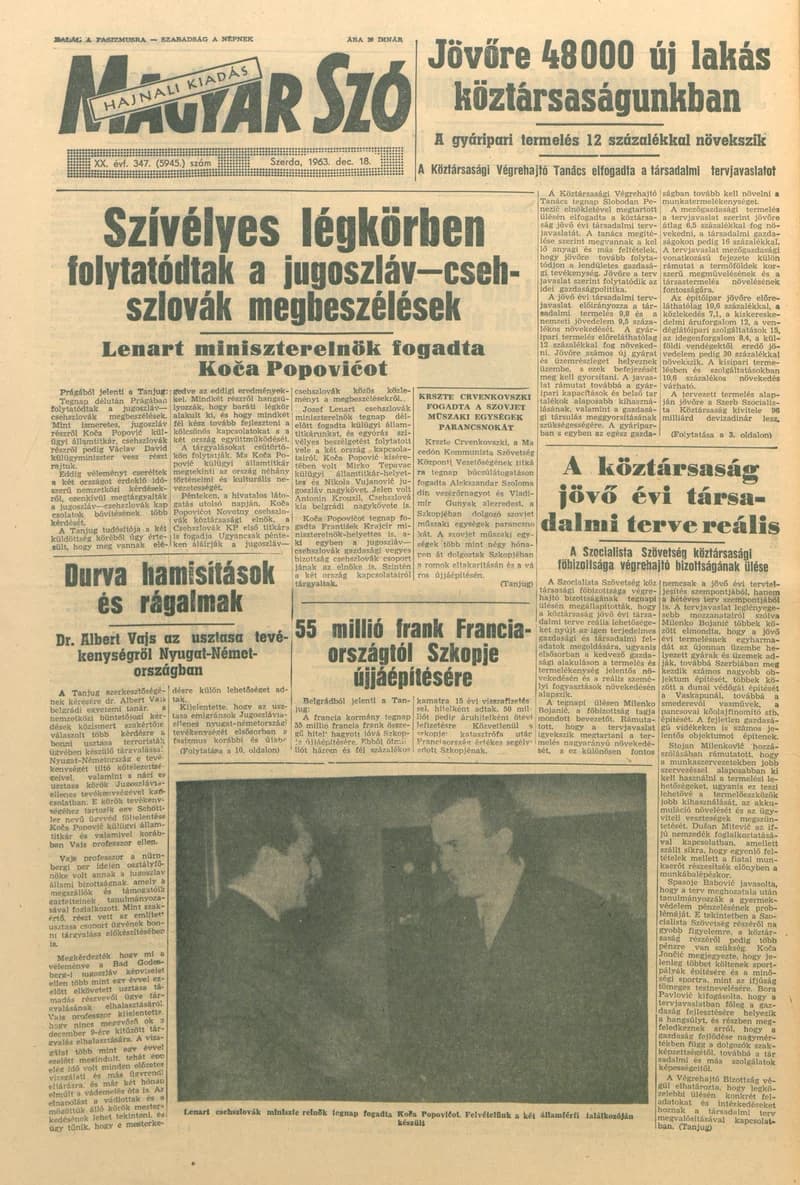 Magyar Szó, 20. évf. 1963. december 18. 347. sz. 1–16. oldal