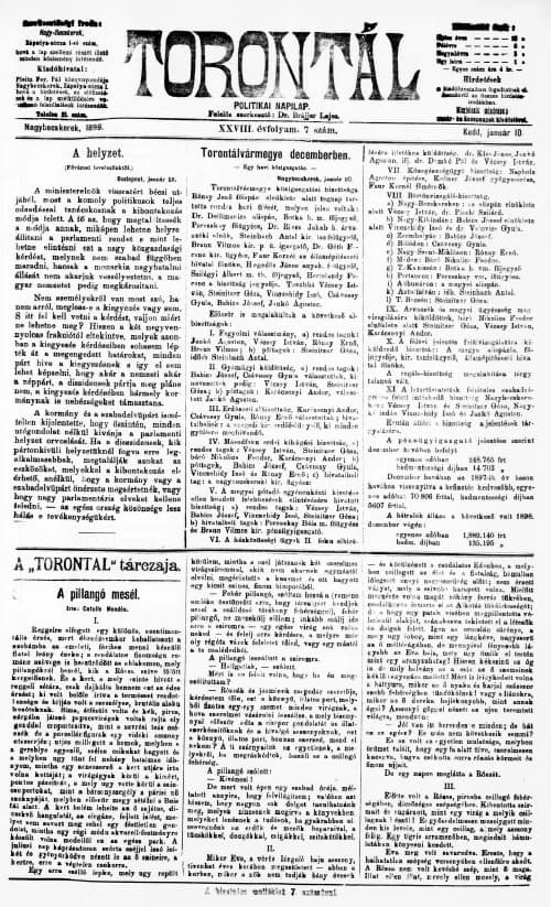 Torontál, 28. évf. 1899. január 10. 7. sz.