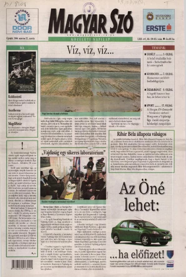 Magyar Szó, 63. évf. 2006. március 22. 66. sz. 1–20. oldal