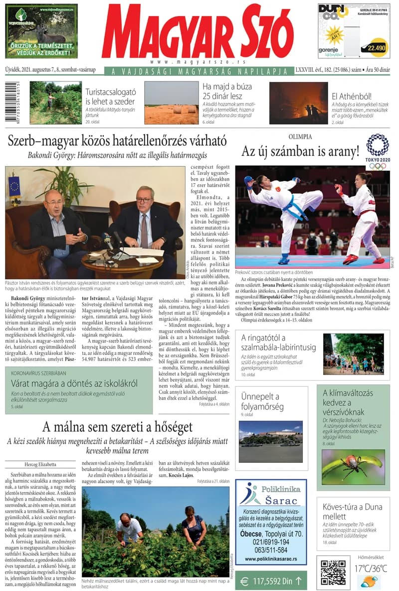 Magyar Szó, 78. évf. 2021. augusztus 7. – 8. 182. sz. 1–32. oldal