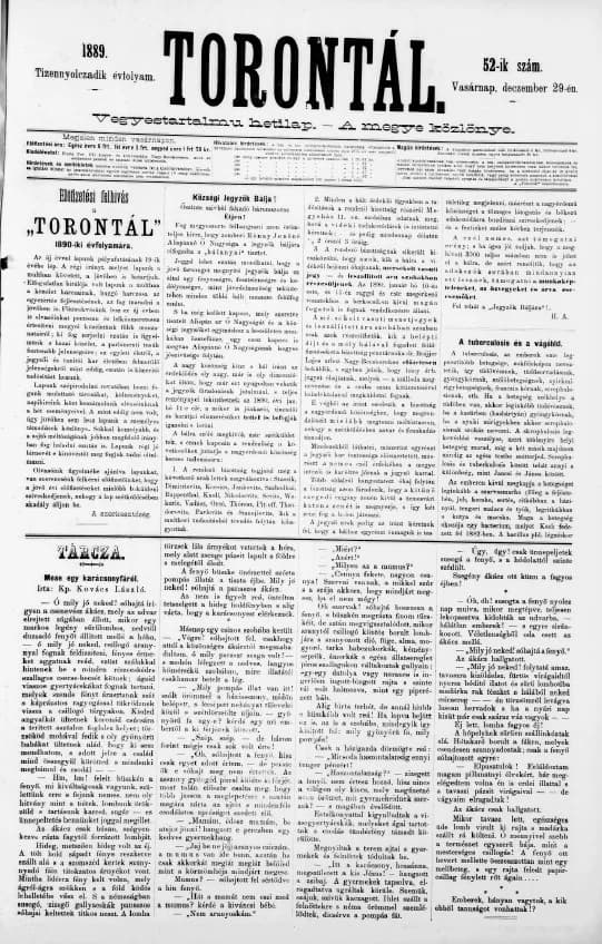 Torontál, 18. évf. 1889. december 29. 52. sz.