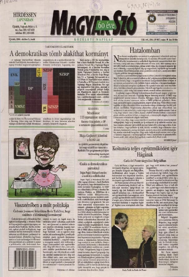 Magyar Szó, 61. évf. 2004. október 5. 234. sz. 1–20. oldal