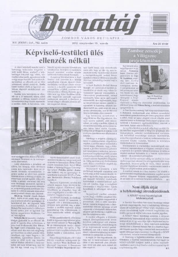 Dunatáj, 14. évf. 2012. szeptember 19. 702. sz.