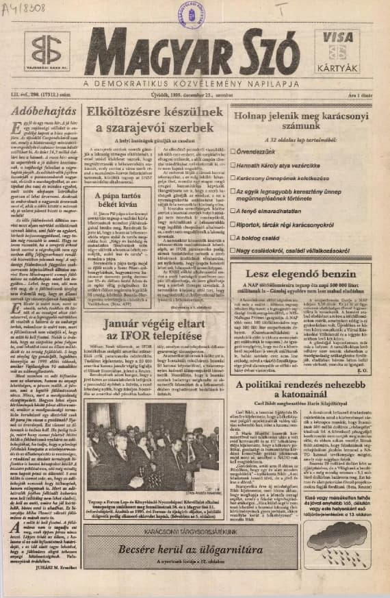Magyar Szó, 52. évf. 1995. december 23. 298. sz. 1–16. oldal