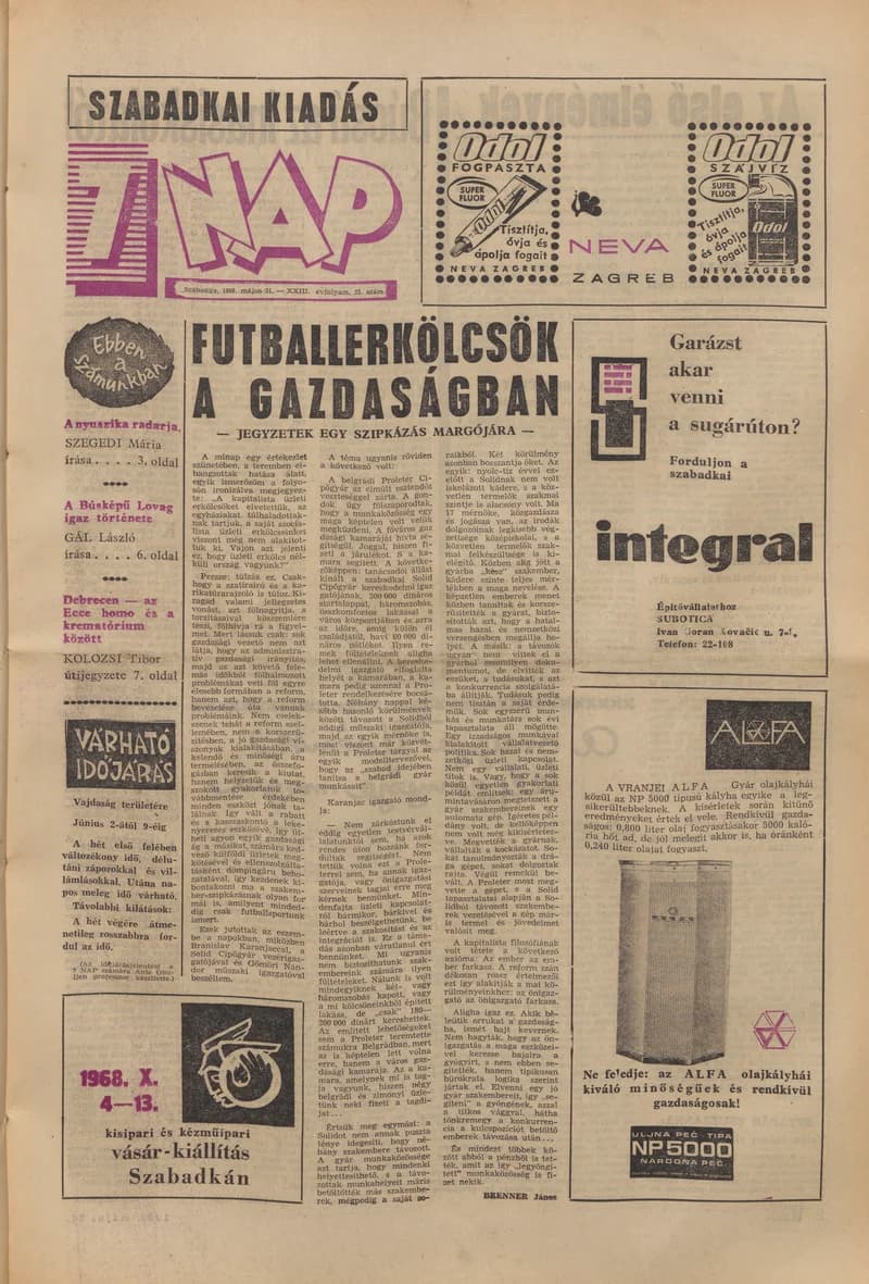 7 Nap, 23. évf. 1968. május 31. 23. sz. 1–16. oldal