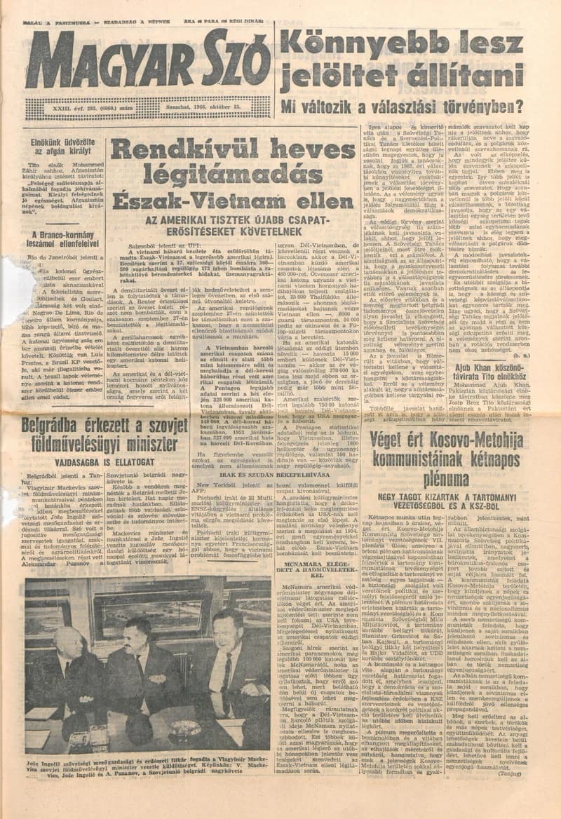 Magyar Szó, 23. évf. 1966. október 15. 283. sz.