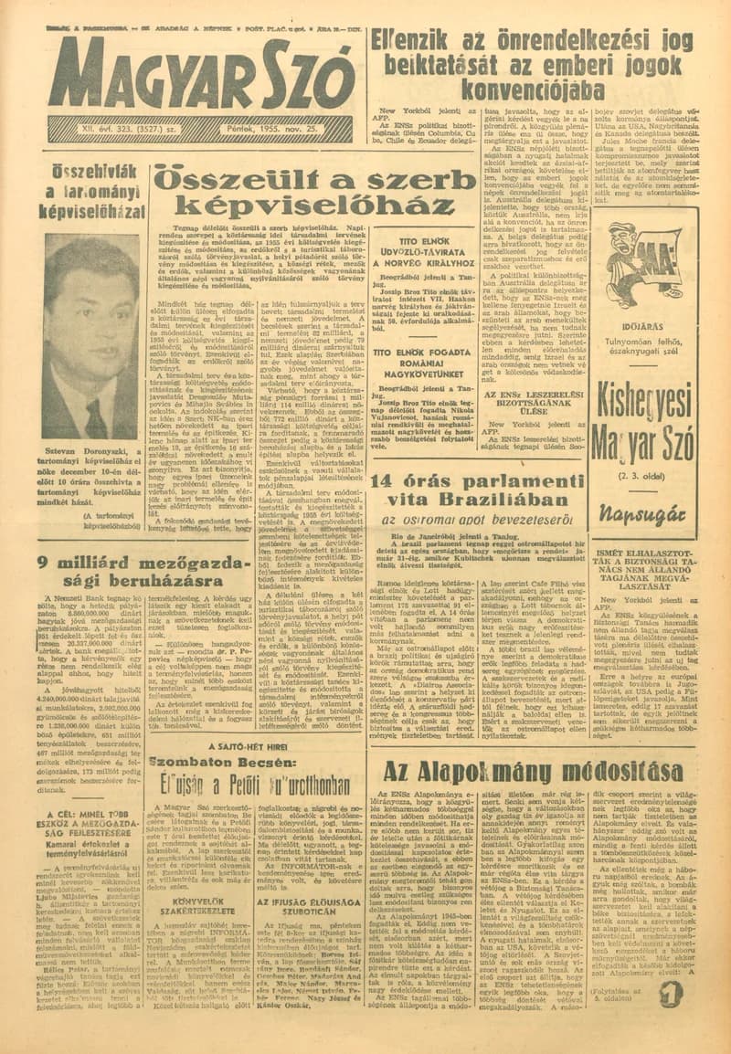 Magyar Szó, 12. évf. 1955. november 25. 323. sz. 1–8. oldal