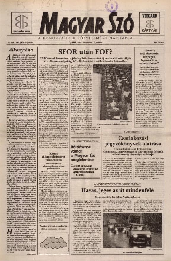 Magyar Szó, 54. évf. 1997. december 17. 295. sz. 1–16. oldal