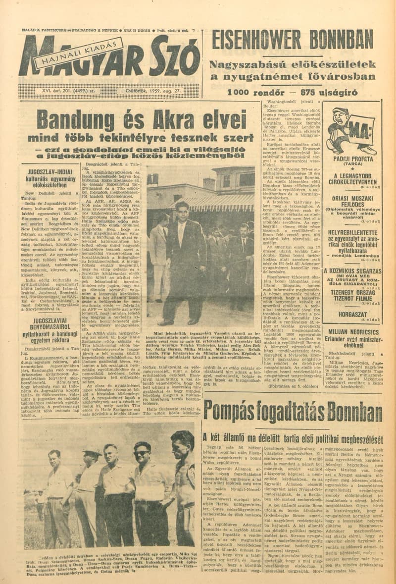 Magyar Szó, 16. évf. 1959. augusztus 27. 201. sz. 1–20. oldal