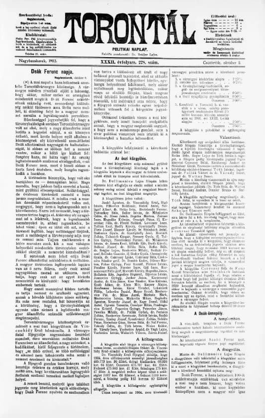 Torontál, 32. évf. 1903. október 8. 228. sz.