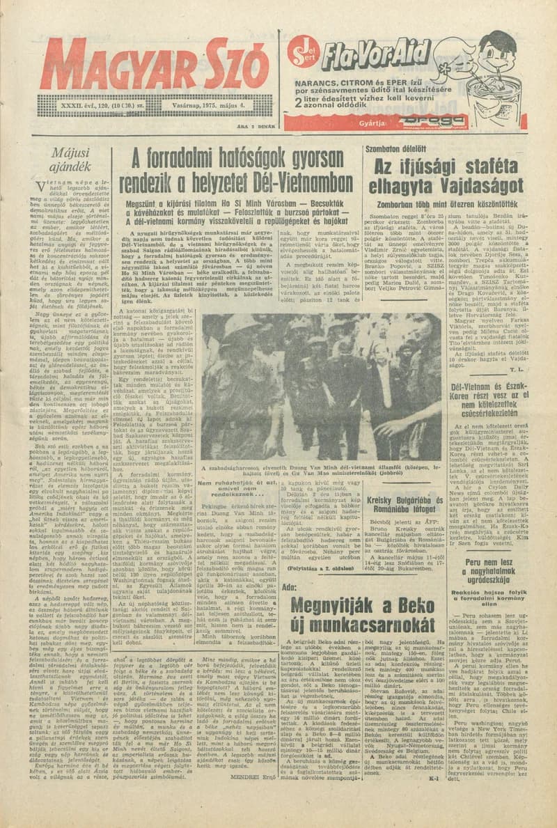 Magyar Szó, 32. évf. 1975. május 4. 120. sz.