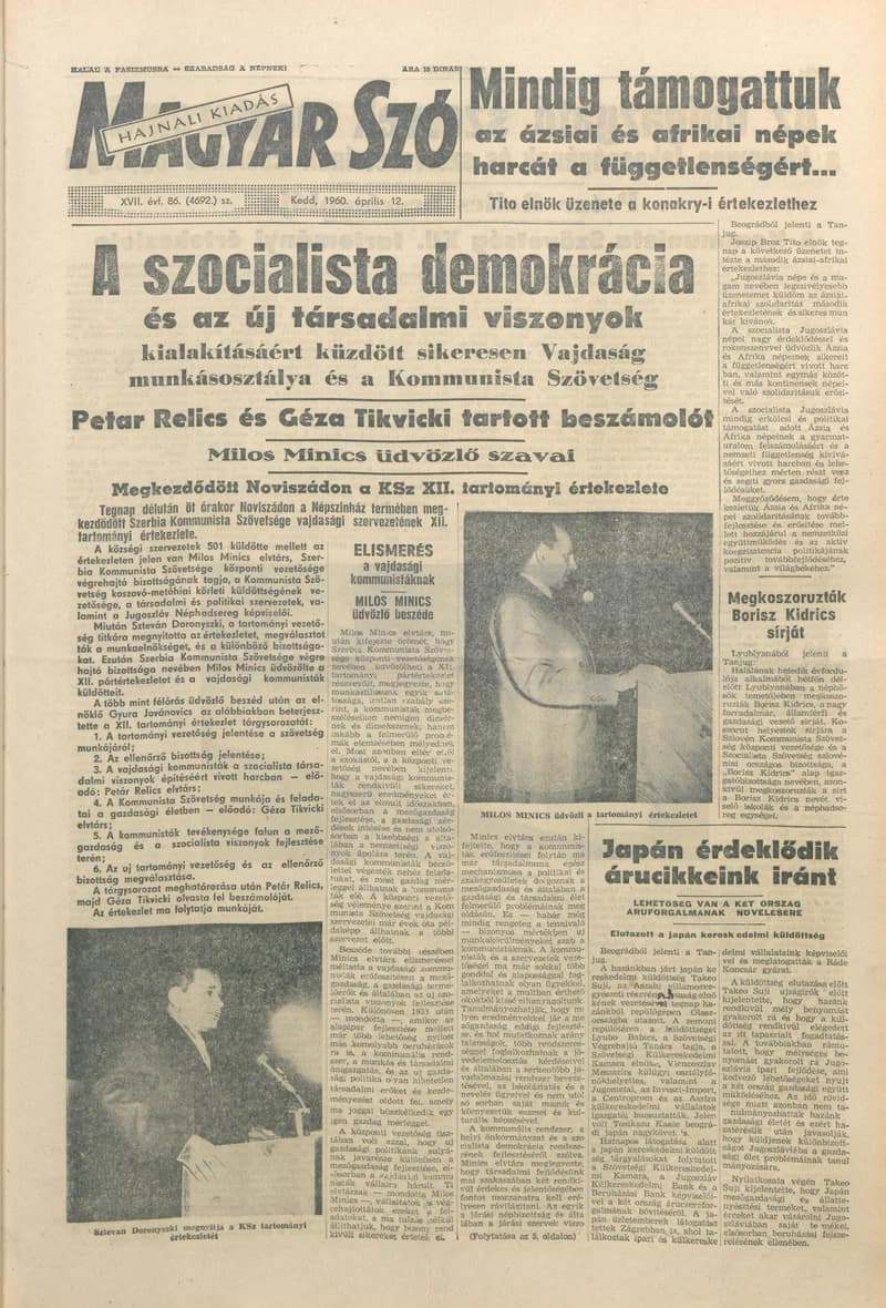 Magyar Szó, 17. évf. 1960. április 12. 86. sz. 1–18. oldal