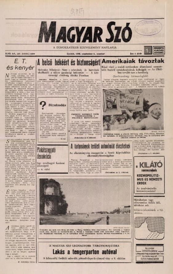 Magyar Szó, 47. évf. 1990. szeptember 8. 247. sz. 1–24. oldal