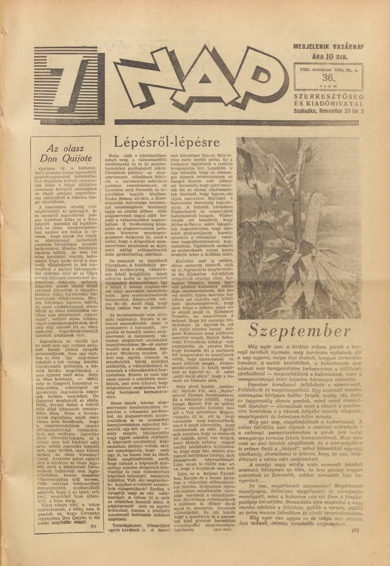 7 Nap, 8. évf. 1953. szeptember 6. 36. sz. 1–16. oldal