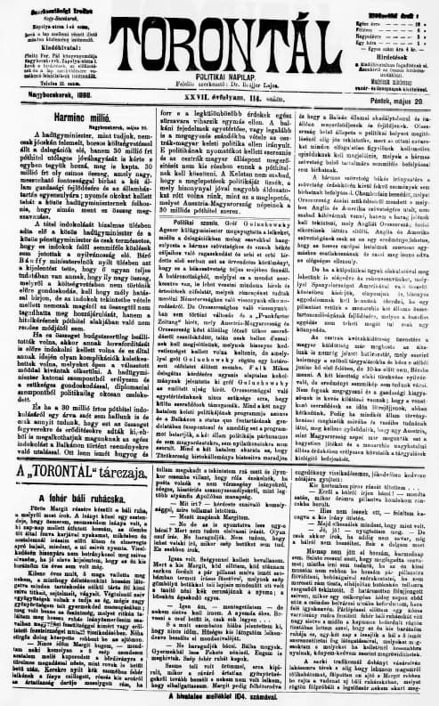Torontál, 27. évf. 1898. május 20. 114. sz.
