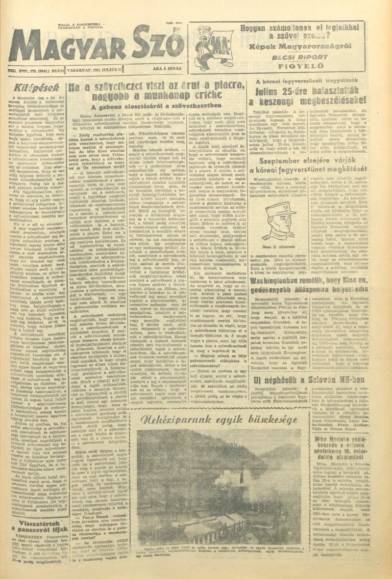 Magyar Szó, 8. évf. 1951. július 22. 172. sz. 1–6. oldal