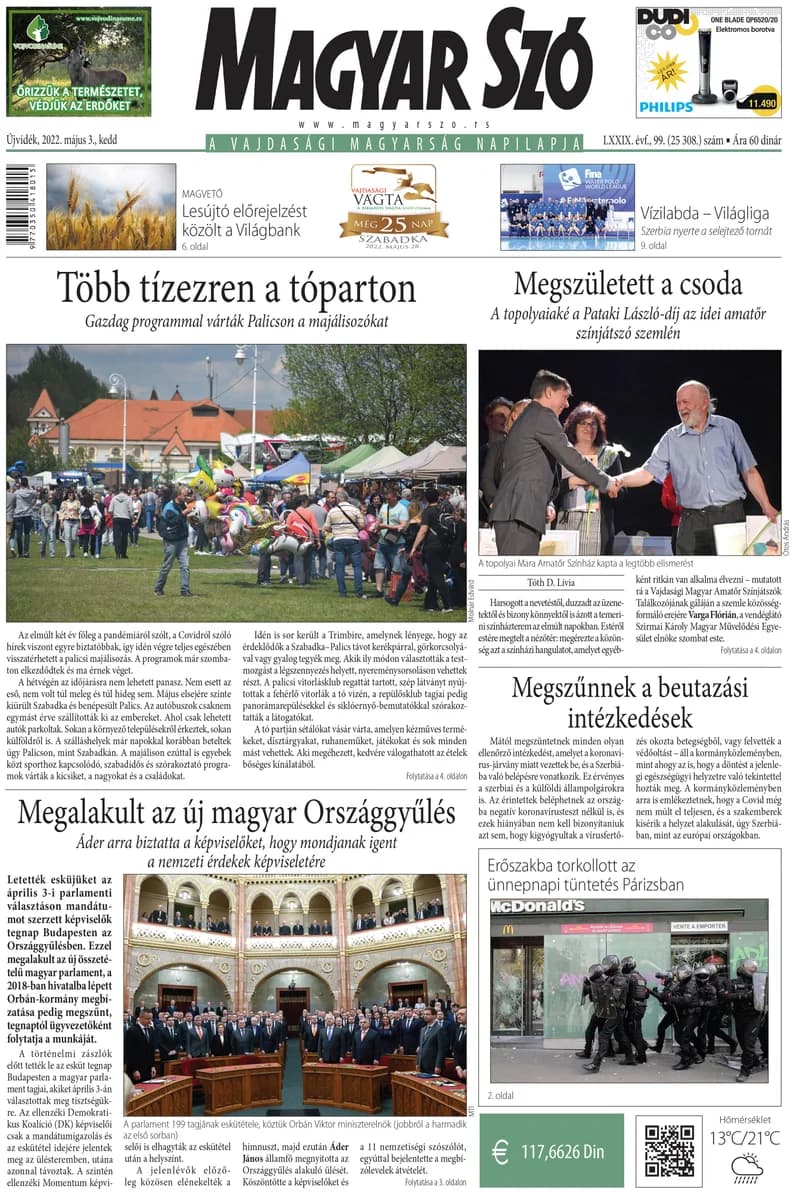 Magyar Szó, 79. évf. 2022. május 3. 99. sz. 1–16. oldal
